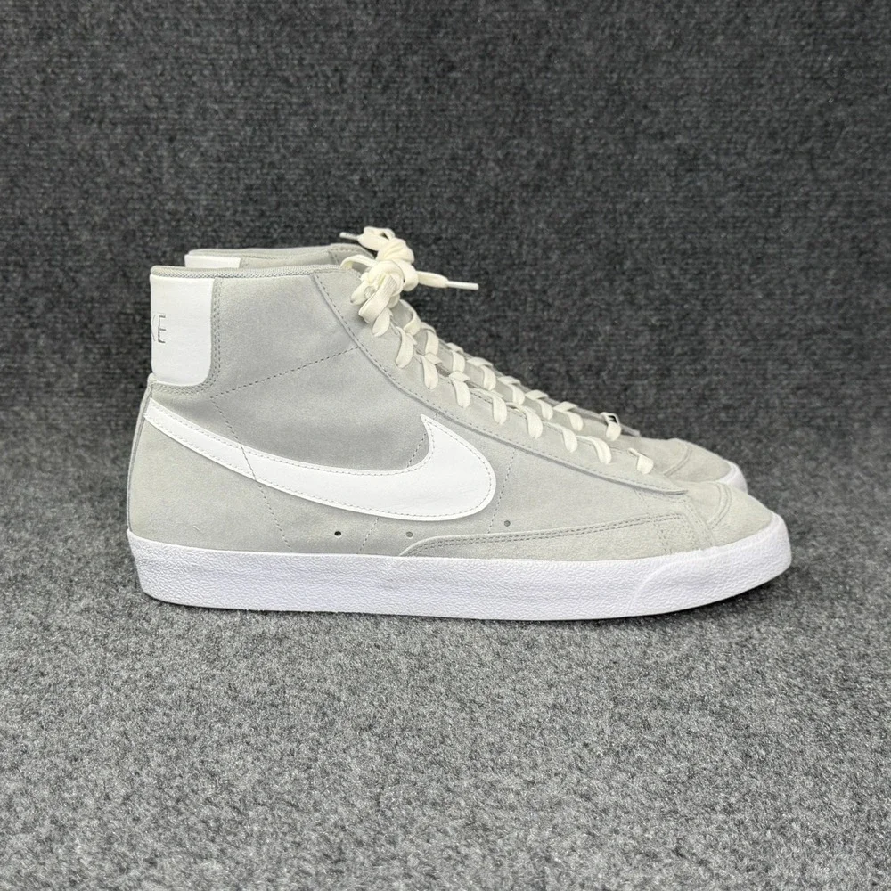 Nike Blazer Mid 77 Shoes Men's 13 Light Smoke Grey White Athletic Retro Sneakers